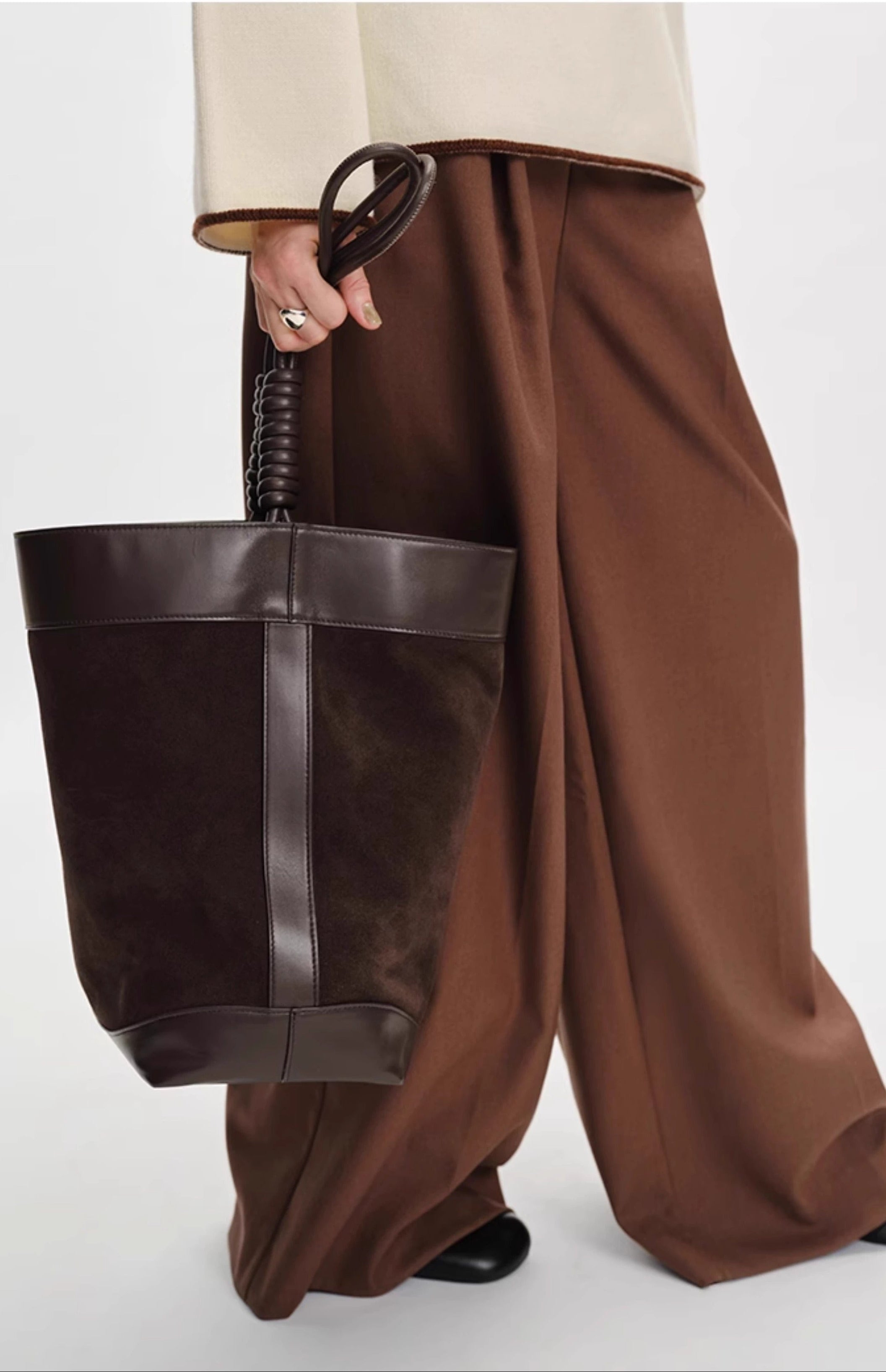 Suede Bucket Bag