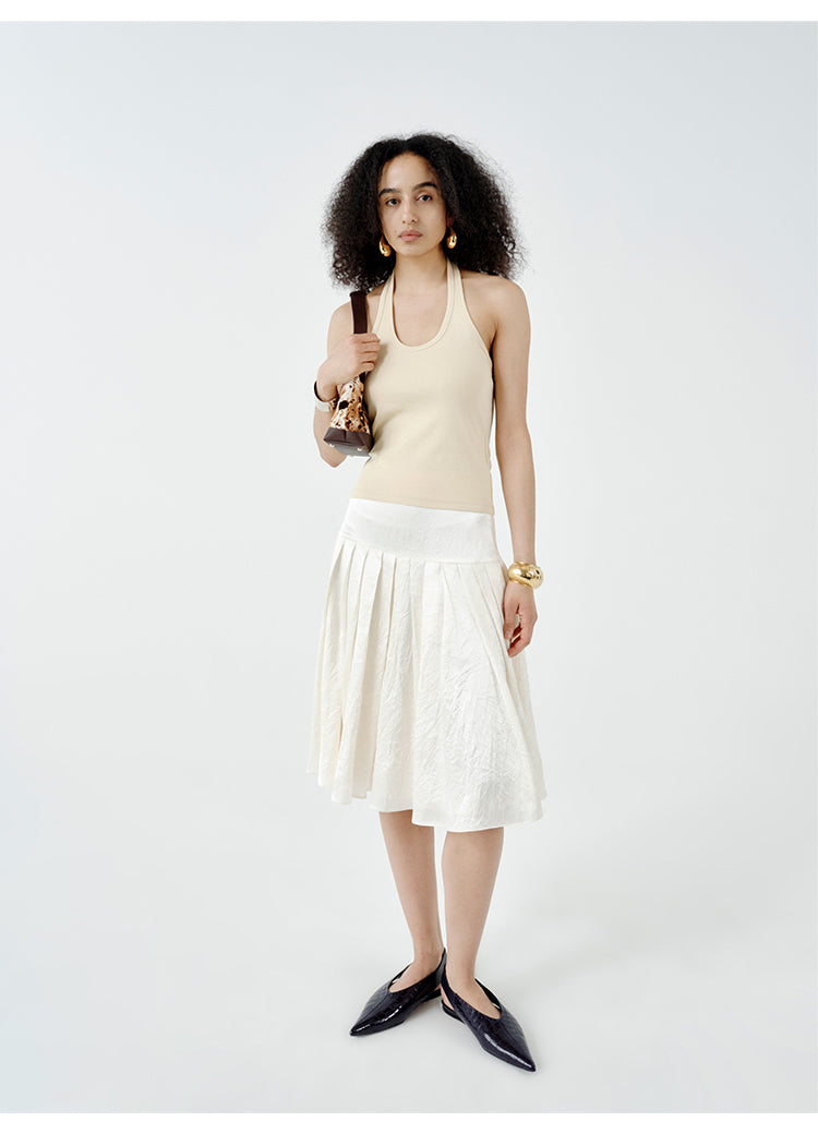 Leather Crocodile-Pattern Pointed Flats