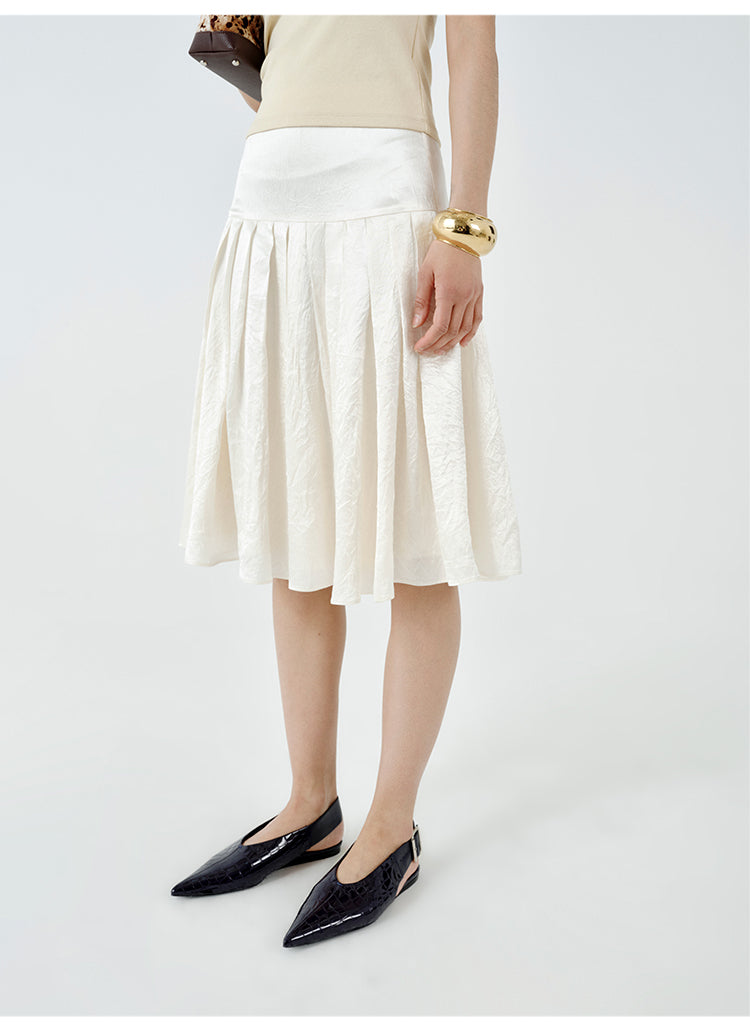 Leather Crocodile-Pattern Pointed Flats