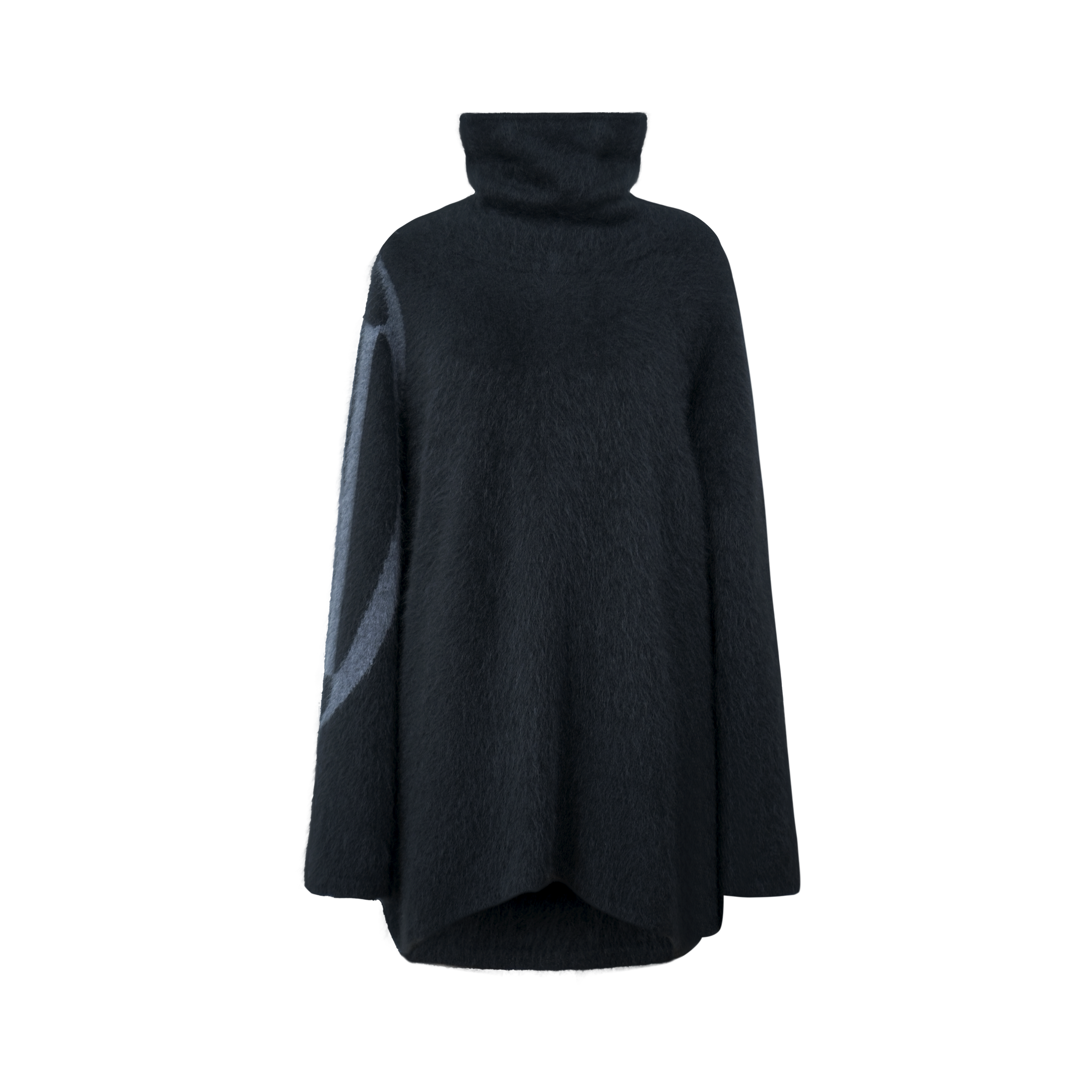 Runway Collection Tibetan Plateau Traceable Yak Down Series Asymmetrical Layered High-Neck Oversized Sweater