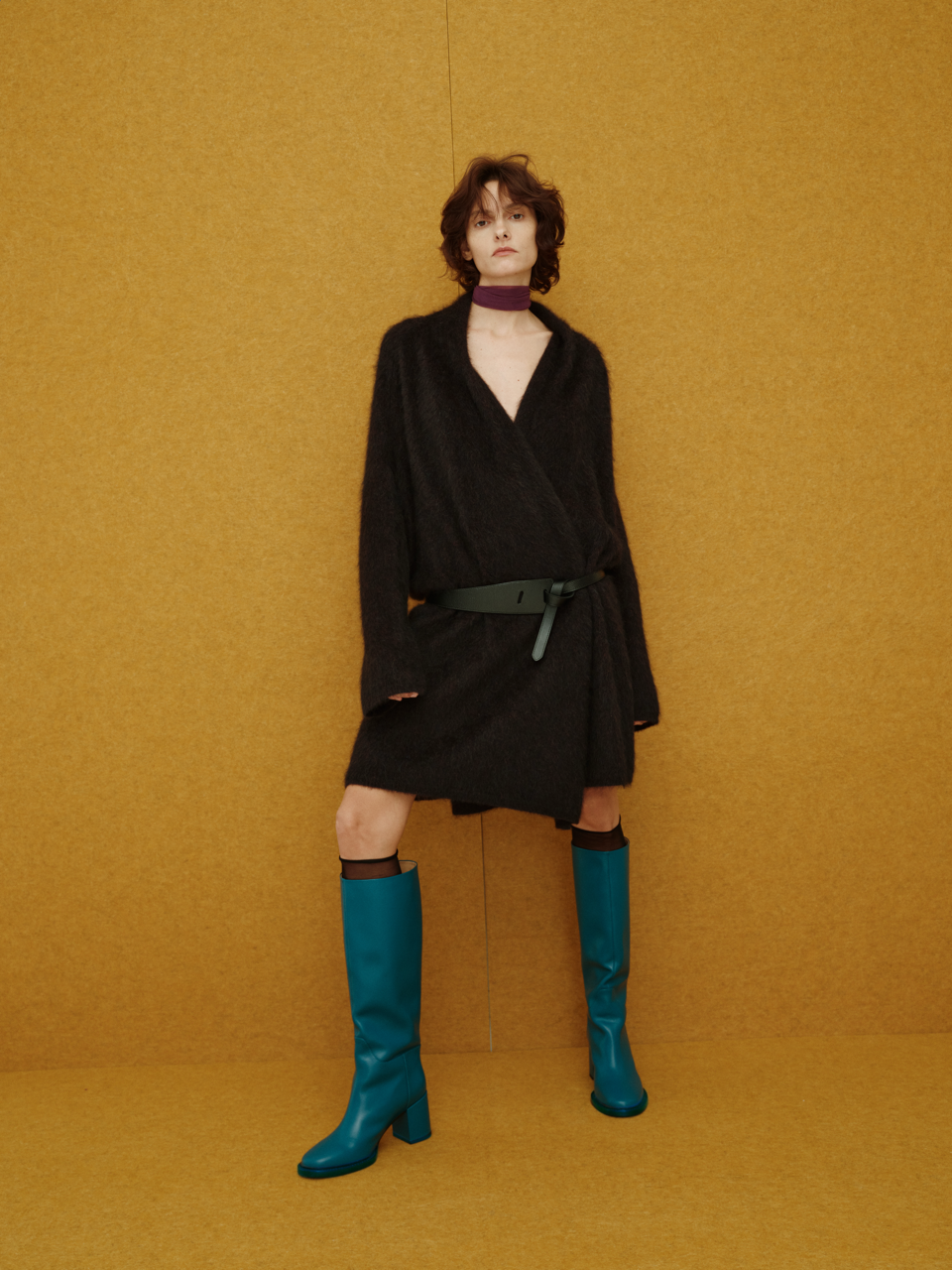 Tibetan Plateau Traceable Yak Down Series Oversized Robe Coat with Long Pants Set