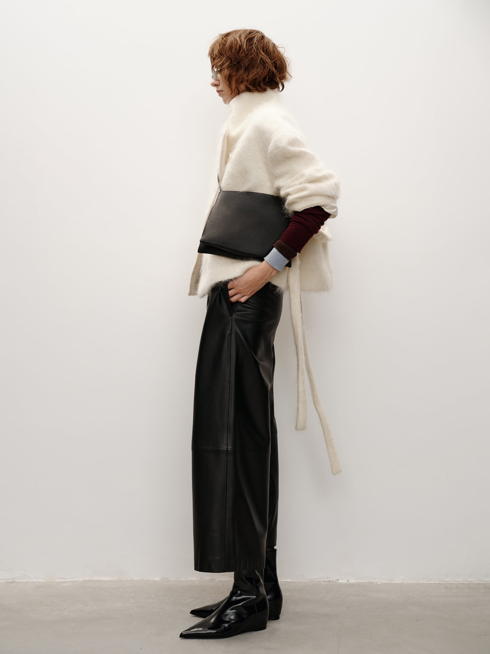 Classic Lambskin Double-Layer Minimalist Square Tote Bag, Large Capacity Versatile Crossbody & Shoulder Bag