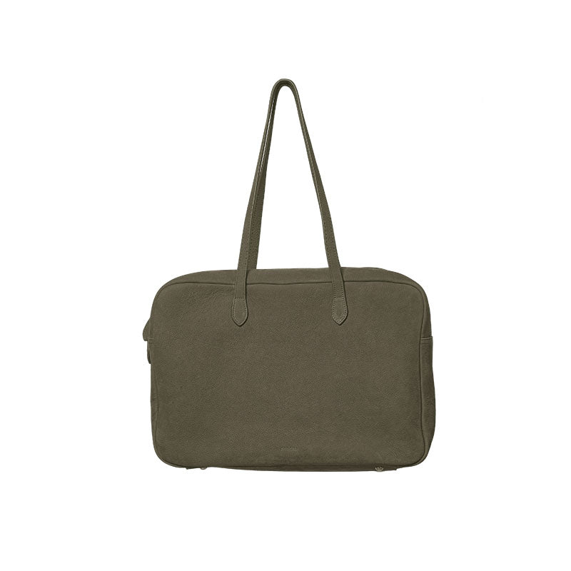 Matte Leather Multi-Function Boston Bag