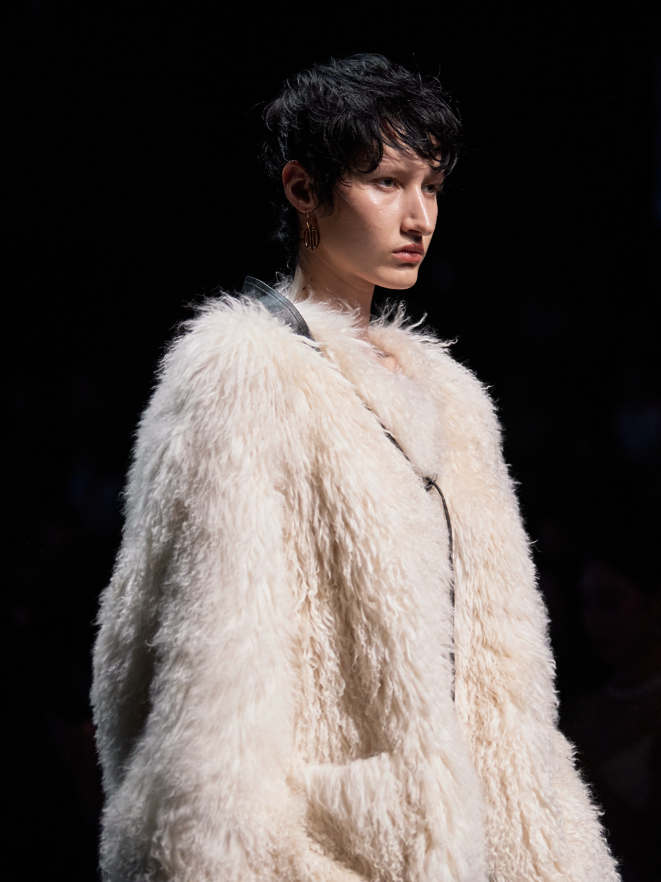 New Zealand Long Wool Lamb Fur Eco-Friendly Undyed Shearling Short Coat