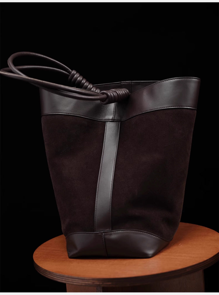 Suede Bucket Bag