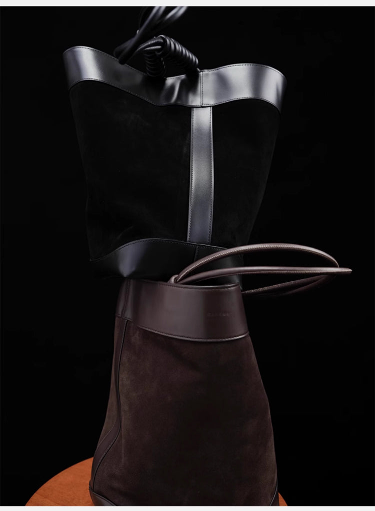 Suede Bucket Bag